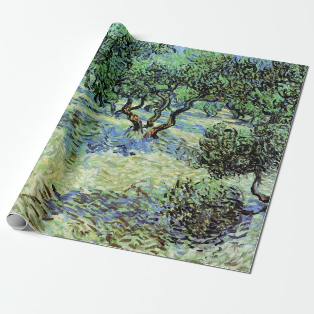 Olive Grove by Vincent van Gogh Wrapping Paper (Unrolled)