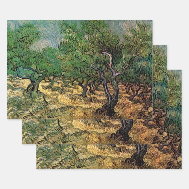 Olive Grove by Vincent van Gogh Wrapping Paper Sheet (Set)