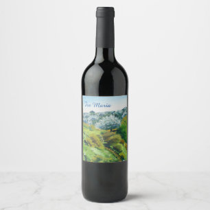 Olive Grove Wine Label