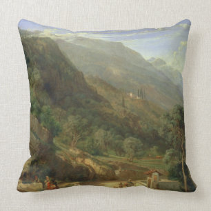 Olive Groves at Varenna, Lake Como, Italy, 1861 (o Throw Pillow