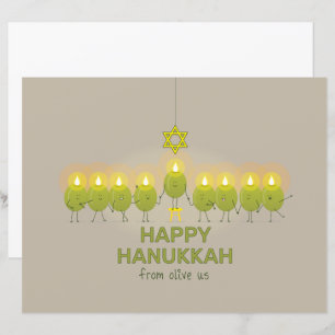 Olive Hanukkah Menorah