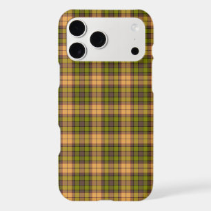 Olive Harvest Gold Plaid Tartan Retro iPhone Case