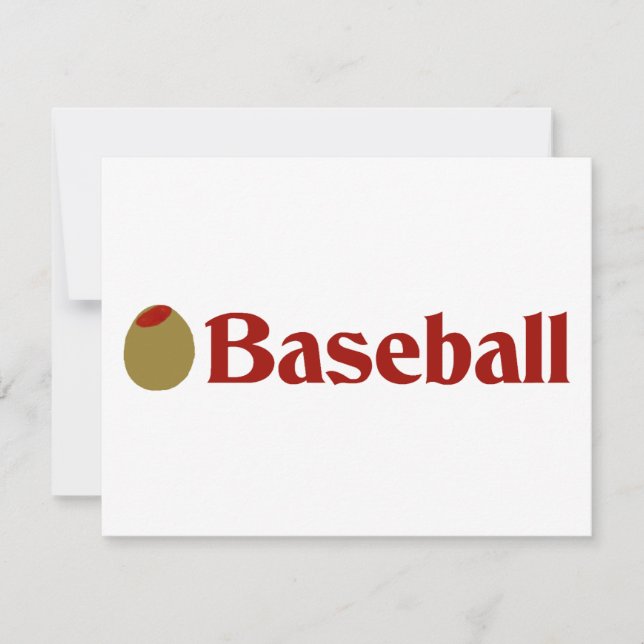 Olive (I Love) Baseball (Front)