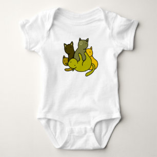 Olive kittens baby bodysuit