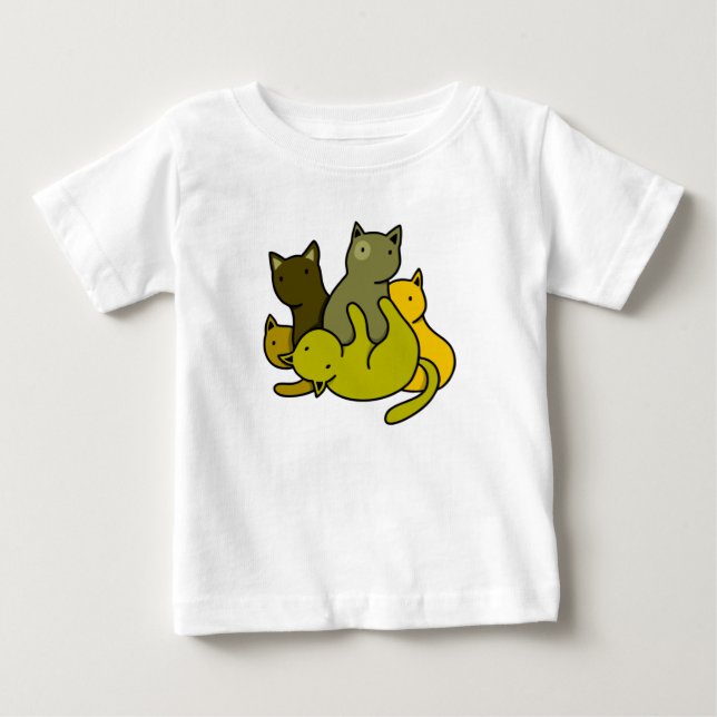 Olive kittens baby T-Shirt (Front)
