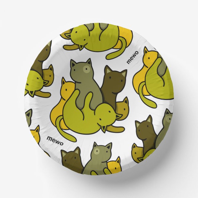 Olive kittens paper plate (Front)