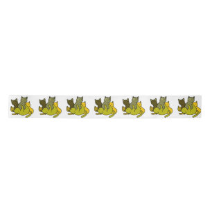 Olive kittens satin ribbon
