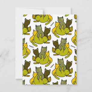 Olive kittens thank you card