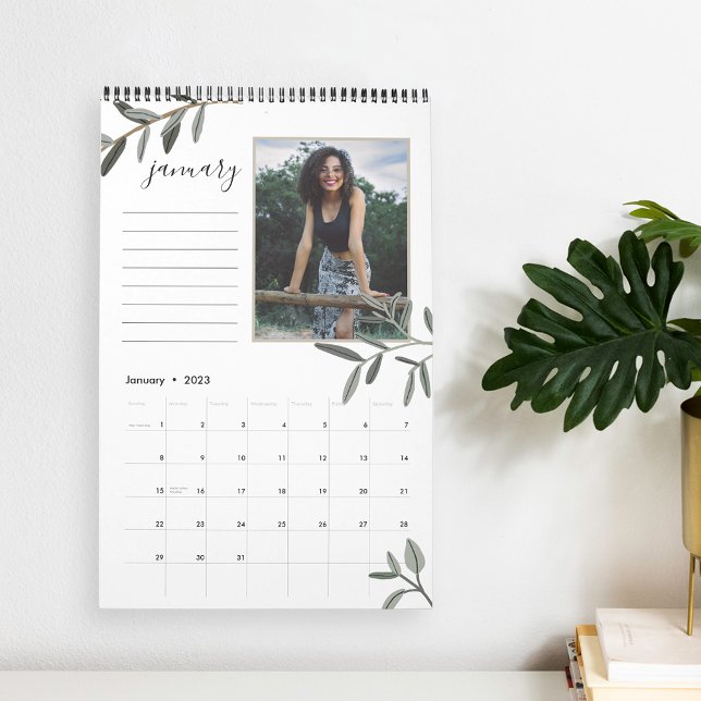 Olive Leaf | 12 Photo Calendar with Notes (Creator Uploaded)