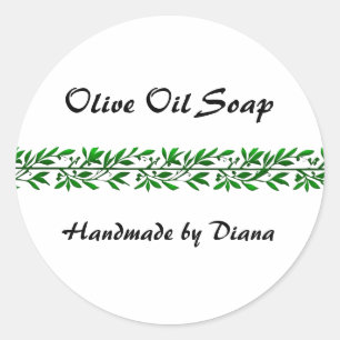 Olive Leaf Custom Soap or Canning Label Stickers