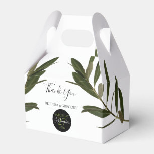 Olive Leaves Greenery Wedding Favor Box