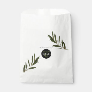 Olive Leaves Greenery Wedding Favour Bag