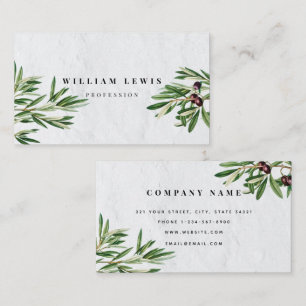 Olive Leaves Mediterranean Greek Island  Business Card