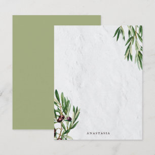 Olive Leaves Mediterranean Greek Island Card