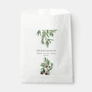 Olive Leaves Mediterranean Greek Island  Favour Bag