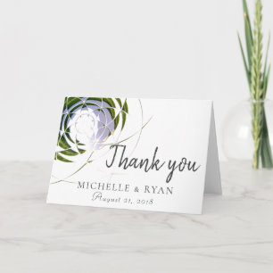 Olive Leaves Modern Wedding Favor Thank you Card