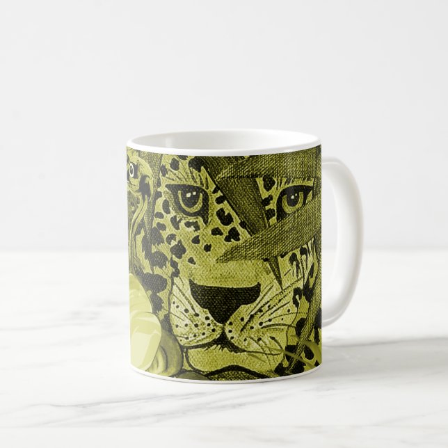 Olive Leopard Coffee Mug (Front Right)