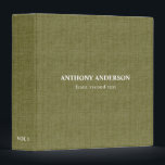 Olive Linen Texture  Binder<br><div class="desc">Stylish olive linen texture</div>