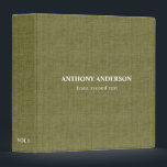 Olive Linen Texture  Binder<br><div class="desc">Stylish olive linen texture</div>