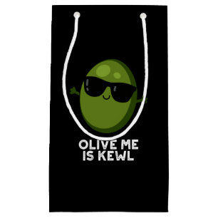 Olive Me Is Kewl Cool Olive Pun Dark BG Small Gift Bag