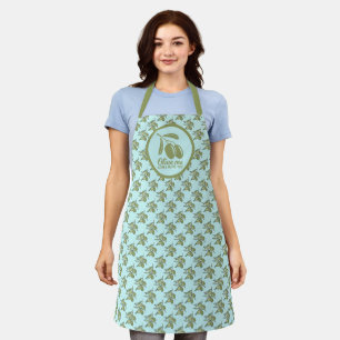 Olive Me Loves Olive You Cute Olive Patterned  Apron