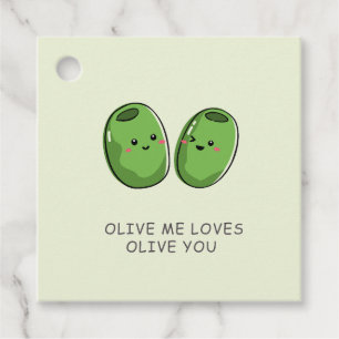Olive Me Loves Olive You Humour Weddings Bridal Favour Tags