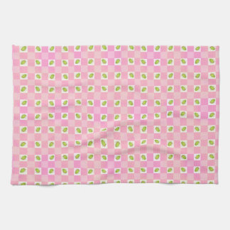 Olive Me Loves Olive You Retro Pink Olive Pattern Kitchen Towel