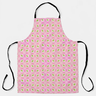 Olive Me Loves Olive You Retro Pink Pattern Apron