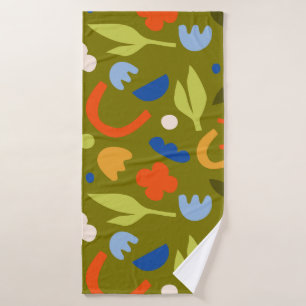 Olive Meadow Bath Towel Set