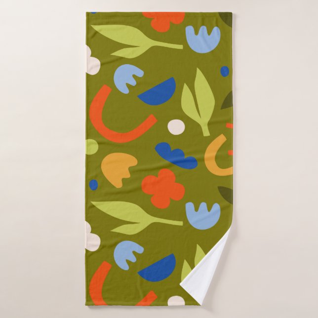 Olive Meadow Bath Towel Set (Bath Towel)