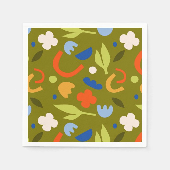 Olive Meadow Napkin (Front)