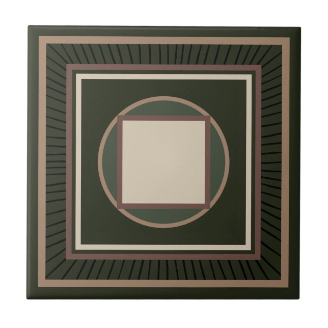 Olive Natural Tones Tile (Front)