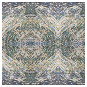 Olive Navy and Cream Fabric Ikat Boho Fabric