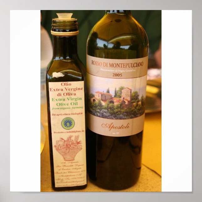 olive oil and wine poster (Front)