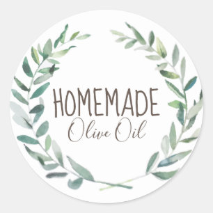 Olive Oil Bottle Rustic Vintage Wreath Craft Label