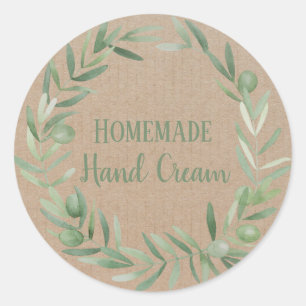 Olive Oil Bottle Rustic Vintage Wreath Craft Label