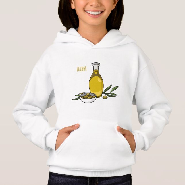 Olive oil cartoon illustration  (Front)