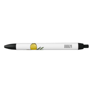 Olive oil cartoon illustration  black ink pen
