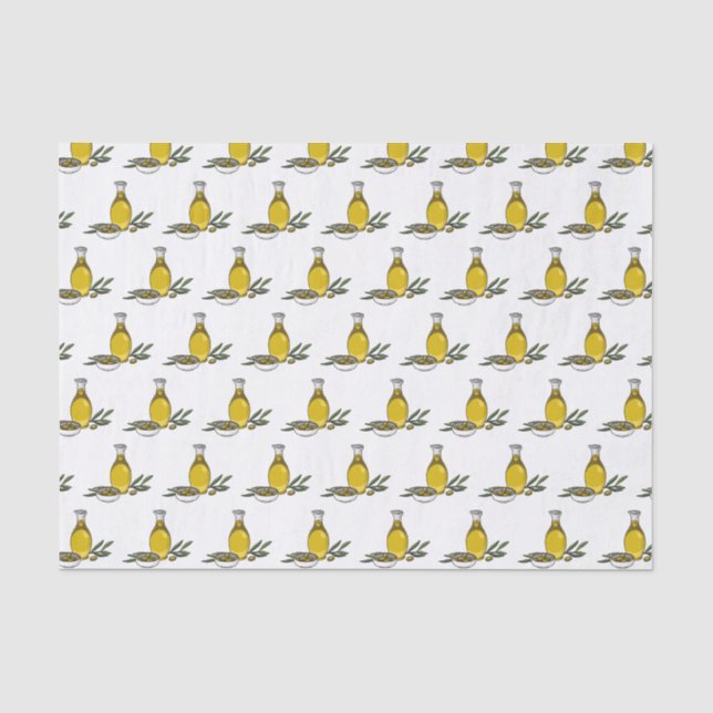 Olive oil cartoon illustration  tissue paper (Front)