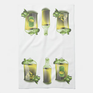 Olive Oil EVOO For Chefs Kitchen Towel