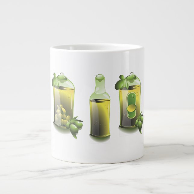 Olive Oil EVOO For Chefs Large Coffee Mug (Front)