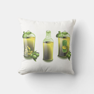 Olive Oil EVOO For Chefs Throw Pillow