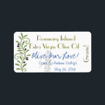 Olive Oil Label Sticker<br><div class="desc">Sticker label for homemade infused olive oil Perfect for wedding favours!</div>