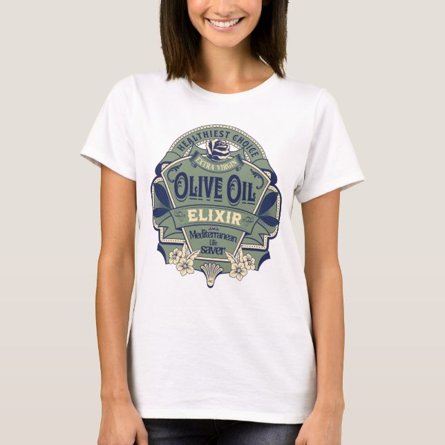 Olive Oil lover label vintage T-Shirt (Front)