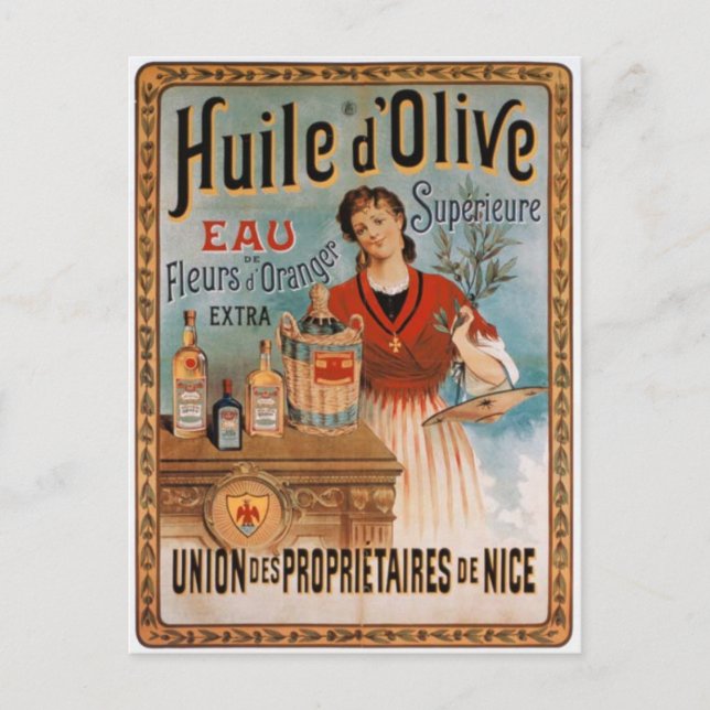 Olive Oil Poster Postcard (Front)