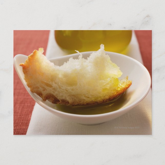 Olive oil with white bread postcard (Front)