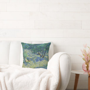 Olive Orchard, Vincent van Gogh Throw Pillow