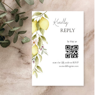 Olive Orchard Wedding RSVP Card