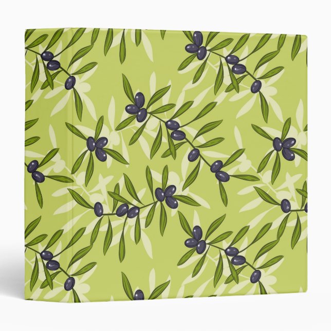 Olive Pattern Binder (Front/Spine)