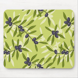 Olive Pattern Mouse Pad